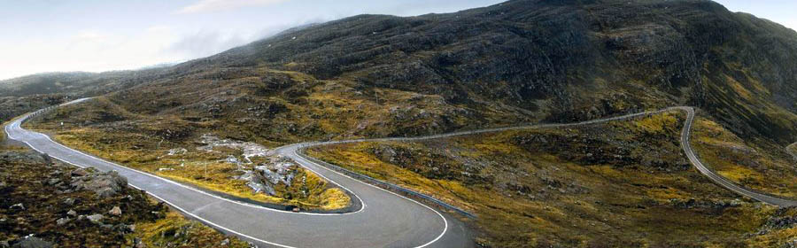 A cycling route in Scotland