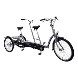 a tandem bicycle
